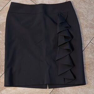 Elegant Black Skirt with Ruffle Detail